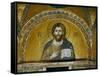 Byzantine Mosaic: Christ Pantocrator (Close-Up View of Mosaic in the Narthex)-null-Framed Stretched Canvas