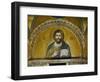 Byzantine Mosaic: Christ Pantocrator (Close-Up View of Mosaic in the Narthex)-null-Framed Premium Giclee Print