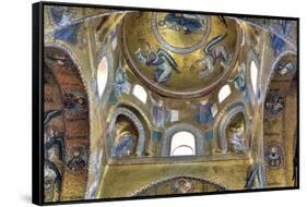 Byzantine Mosaic of Church Santa Maria Dell Ammiraglio (Martorana), Palermo, Sicily, Italy-Ivan Vdovin-Framed Stretched Canvas