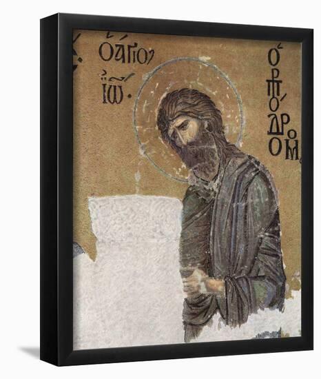 Byzantine Mosaizist of the 12th Century (Mosaics in the Hagia Sophia, Szene: Deesis, Detail: John t-null-Framed Poster