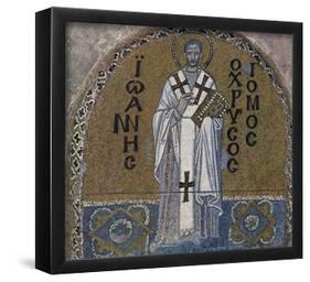 Byzantine Mosaizist of the 9th Century (Mosaics in the Hagia Sophia, Szene: St. John Chrysostom, Ar-null-Framed Poster