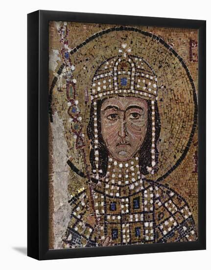 Byzantine Mosaizist to 1122 (Mosaics in the Hagia Sophia, Szene: Portrait of Alexios, son of Empero-null-Framed Poster