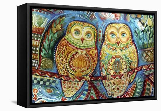 Byzantine Owls-Oxana Zaika-Framed Stretched Canvas