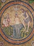 Christ Enthroned with the Angels-Byzantine School-Stretched Canvas