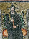 Christ Enthroned with the Angels-Byzantine School-Stretched Canvas