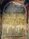 Christ Enthroned with the Angels-Byzantine School-Stretched Canvas