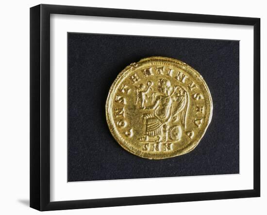 Byzantine Solid Gold Coin Bearing Image of Winged Victory-null-Framed Giclee Print