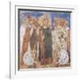 Byzantine Style Frescos Depicting Stories of the New Testament, Detail Representing Christ Mocked-null-Framed Giclee Print