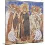 Byzantine Style Frescos Depicting Stories of the New Testament, Detail Representing Christ Mocked-null-Mounted Giclee Print