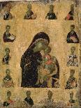 Virgin of Tenderness with the Saints, 1350-1400 (Egg Tempera and Gesso on Panel)-Byzantine-Giclee Print