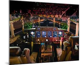 C-130 with digital glass cockpit-null-Mounted Art Print