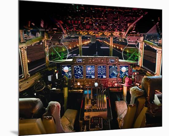 C-130 with digital glass cockpit-null-Mounted Art Print