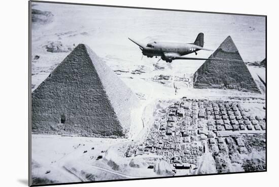 C-47 Flying over Egypt's Pyramids, 1943-American Photographer-Mounted Giclee Print