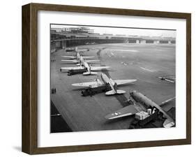 C-47S Unloading at Tempelhof Airport During the Berlin Airlift, June-August 1948-null-Framed Photo