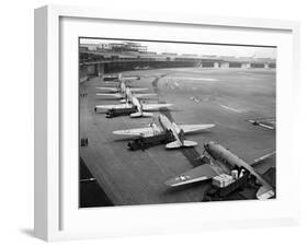 C-47S Unloading at Tempelhof Airport During the Berlin Airlift, June-August 1948-null-Framed Photo