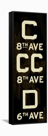 C 8th Weathered Sign-null-Framed Stretched Canvas