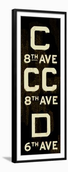 C 8th Weathered Sign-null-Framed Art Print