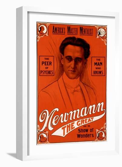 C.A. George Newmann, American Hypnotist-Science Source-Framed Giclee Print