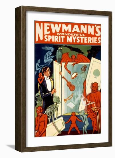 C.A. George Newmann, American Hypnotist-Science Source-Framed Giclee Print