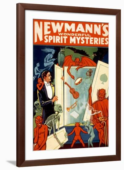 C.A. George Newmann, American Hypnotist-Science Source-Framed Giclee Print