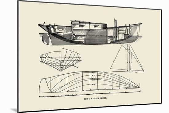 C.B. Sloop Midge-Charles P. Kunhardt-Mounted Premium Giclee Print