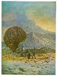 The Mysterious Island, Part 1: The Travellers' Balloon Lands on the Island-C. Barbant-Stretched Canvas