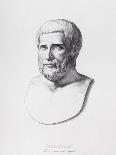 Portrait of Pythagoras (circa 580-500 BC) Engraved by B.Barloccini, 1849-C. C Perkins-Framed Giclee Print