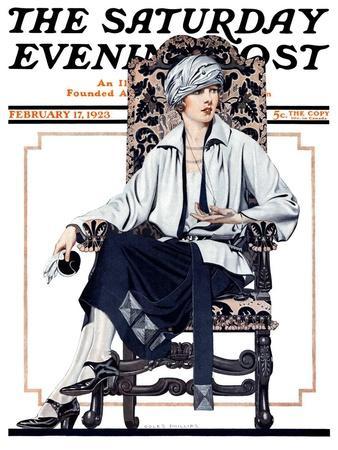 "Seated Woman," Saturday Evening Post Cover, February 17, 1923