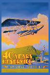 Hawaiian Airlines, 40 Years of Service-C.e. White-Mounted Art Print