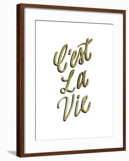 C'est La Vie Gold Lettering-Ashley Santoro-Framed Giclee Print