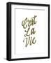 C'est La Vie Gold Lettering-Ashley Santoro-Framed Giclee Print