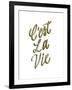 C'est La Vie Gold Lettering-Ashley Santoro-Framed Giclee Print