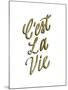 C'est La Vie Gold Lettering-Ashley Santoro-Mounted Giclee Print