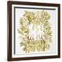 C'est La Vie in Gold-Cat Coquillette-Framed Art Print