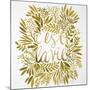 C'est La Vie in Gold-Cat Coquillette-Mounted Art Print