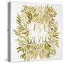 C'est La Vie in Gold-Cat Coquillette-Stretched Canvas