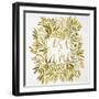 C'est La Vie in Gold-Cat Coquillette-Framed Art Print