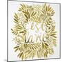 C'est La Vie in Gold-Cat Coquillette-Mounted Art Print