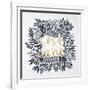 C'est La Vie in Grey and Gold-Cat Coquillette-Framed Art Print