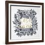 C'est La Vie in Grey and Gold-Cat Coquillette-Framed Art Print