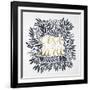 C'est La Vie in Grey and Gold-Cat Coquillette-Framed Art Print