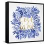 C'est La Vie in Navy and Gold-Cat Coquillette-Framed Stretched Canvas