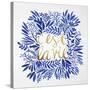 C'est La Vie in Navy and Gold-Cat Coquillette-Stretched Canvas