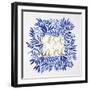 C'est La Vie in Navy and Gold-Cat Coquillette-Framed Art Print