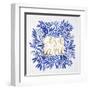 C'est La Vie in Navy and Gold-Cat Coquillette-Framed Art Print