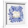 C'est La Vie in Navy and Gold-Cat Coquillette-Framed Art Print