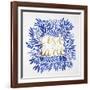 C'est La Vie in Navy and Gold-Cat Coquillette-Framed Art Print