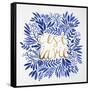 C'est La Vie in Navy and Gold-Cat Coquillette-Framed Stretched Canvas