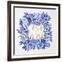 C'est La Vie in Navy and Gold-Cat Coquillette-Framed Art Print