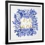 C'est La Vie in Navy and Gold-Cat Coquillette-Framed Art Print